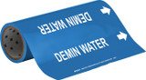 Brady 52674 Self-Adhesive Pipe Marker - Vinyl - White on Blue - B-946