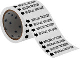Brady 98838 Self-Adhesive Pipe Marker - Vinyl - Black on White - B-946