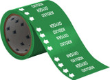 Brady 98844 Self-Adhesive Pipe Marker - Vinyl - White on Green - B-946