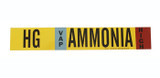 Brady 90404 Self-Adhesive Pipe Marker, 3 in to 5 in - Vinyl - Black / Blue / Red / White on Yellow - B-946