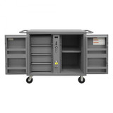 Durham JSCM-274440-94T-D719 Mobile Jobsite Cabinet – Heavy-Duty 14 Gauge Steel, 1 200 lb Capacity