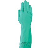 Ansell Sol-Vex 13" Flock Lined Chemical Resistant Gloves Size 10 Green 15 Mil