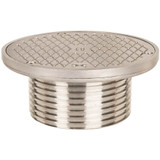 834-4SHSR Adjustable On-Grade Cleanout Finish Fixture With Ring and Strainer, Stainless Steel