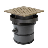 FinishLine™ 834 Series 4 in. Push Joint Ductile Iron Cleanout Assembly with 6-5/8 in. Square Nickel Bronze Ring and Cover