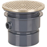 Adj Floor Cleanout 4 Pvc 6nb R&c Rnd