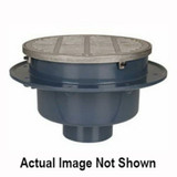 Tomahawk FatMax™ 860-4PIU Large Capacity Floor Drain With Ring and Strainer, 4 in Outlet, Hub Connection, PVC Drain