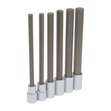 Urrea 1/2" Drive Extra Long Hex Bit Socket Set (6PC)