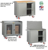 48" Wide Mobile Bench Cabinets - HMJ-2D-2448-FLLP