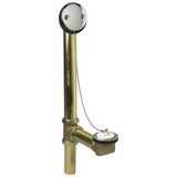 0145905 -  Chain & Stopper W&o Tubular 20ga Brass W/ Chrome Trim