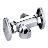 0121065 - Ang Stop 5/8"od X 3/8"od X 3/8"od Comp Dual Hndl Multi-turn Chr