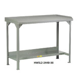 All-Welded Steel Workbenches With Back & End Stops - HWSL2-3072-36