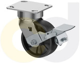 Casterdepot Ergonomic, Top Plate Casters - Glass-Filled Nylon Wheel- Cap. Up To 1400 Lbs. - HC091.9AF