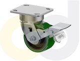 Casterdepot Ergonomic, Top Plate Casters - Poly On Cast Iron Wheel- Capacities Up To 1400 Lbs. - HC091.952