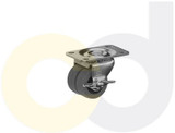 Casterdepot Low Profile Casters - Thermo-Rubber Wheel - Capacities Up To 180 Lbs. - HC016.8C7