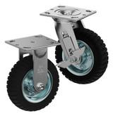 Casterdepot Top Plate Casters - Solid Monoprene Wheel - Capacities Up To 280 Lbs. - HC092.4E0