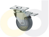 Casterdepot Top Plate Casters - Thermo-Rubber Wheel - Capacities Up To 325 Lbs. - HC015.A95