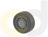 Casterdepot Top Plate Casters - Thermo-Rubber Wheel - Capacities Up To 600 Lbs. - HW003.DBC