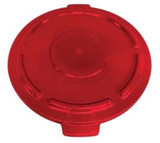 Crusader Round Trash Cans - Lids & Dolly - HCTC-L10-RED