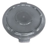 Crusader Round Trash Cans - Lids & Dolly - HCTC-L20-GRAY