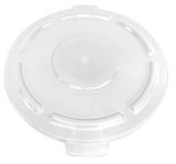Crusader Round Trash Cans - Lids & Dolly - HCTC-L20-WHITE
