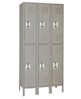 Double Tier Steel Lockers - H52223-GRAY