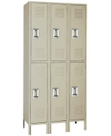 Double Tier Steel Lockers - H52523-PUTTY