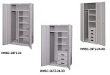 Extra Heavy Duty Wardrobe Storage Cabinets - HWSC-4872-24-3D