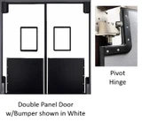 Generation 3 Single & Double Panel Industrial Doors - HGEN27296D-BLACK