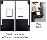 Generation 3 Single & Double Panel Industrial Doors - HGEN39696D-BUMP-BLACK
