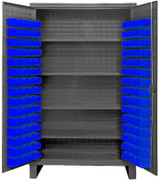 Heavy Duty Storage Cabinets With Hook-On Bins - HHDC48-120-4S5295