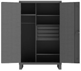 Heavy Duty Wardrobe Cabinets With Pegboard Doors - HHDWCP244878-4M95