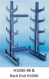 Heavy-Duty Bar Racks - Double Faced - H1051-48-WH