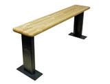 Locker Room Bench With 12ga. Steel Pedestals - H338-8