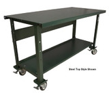 Mobile Open Leg Heavy Duty Workbench - H144-630-166-30-XR