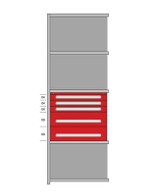 Modular Drawers For 36" Wide Lyon Industrial Clip Shelving - HDDJ115016A