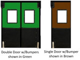Ruff Tuff V-Cam Single & Double Panel Heavy-Duty Industrial Doors - HRTV9696D-RED