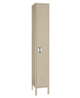 Single Tier Steel Lockers - H5112SU-PUTTY