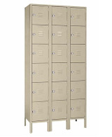 Six Tier Steel Lockers - H53323SU-PUTTY