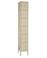 Six Tier Steel Lockers - H5332-PUTTY
