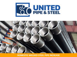 Domestic Welded Steel Pipe Increase