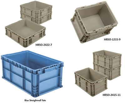 Straightwall Totes - HRSO-1215-9-GRAY