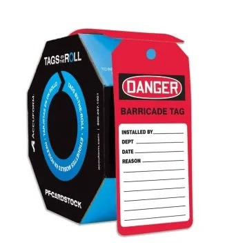Tags By-The-Roll Barricade Safety Tags - TAR741