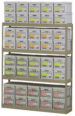 Tennsco Record Archive Shelving - HZA692484-4D