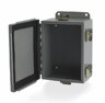 E-Box NEMA 12 Steel Hinged Gray Junction Box Enclosure 16" X 14" X 6"