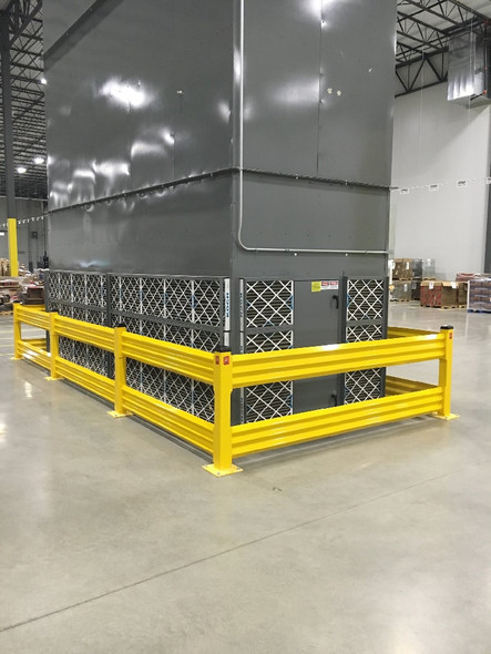 Save-ty Yellow Stand Guard Ribbed Rail Product Overview Image