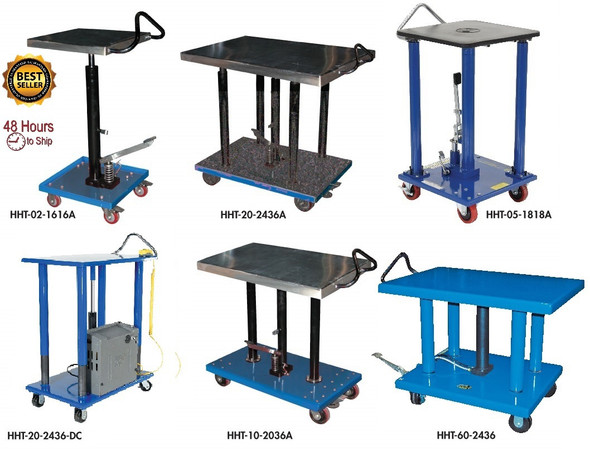 1, 2 Or 4 Post Hydraulic Lift Tables Product Lineup