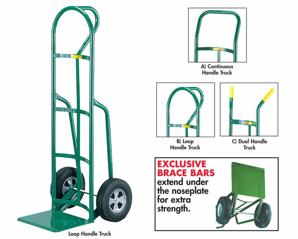 12"D. Reinforced Nose Plate Hand Truck