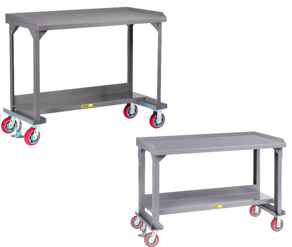 All-Welded Mobile Workbench With Back And End Stops