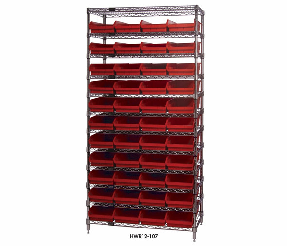Chrome Wire Shelving Units With Shelf Bins