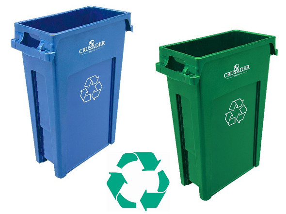 Crusader Thin Recycling Containers